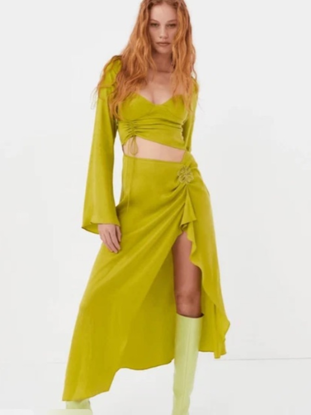 For love and Lemons Allie vegan silk cutout dress S